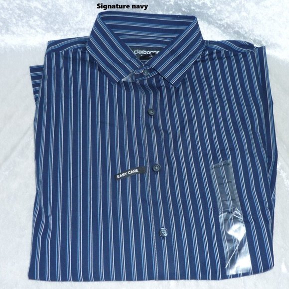 Man's Shirt Claiborne Striped Long Sleeve size M, XXL NEW - Picture 6 of 6